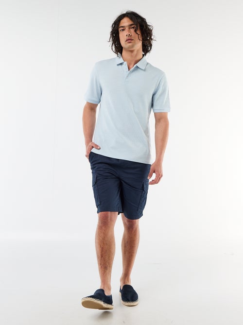 Bermuda chino em popeline com bolsos de aba - Kiabi