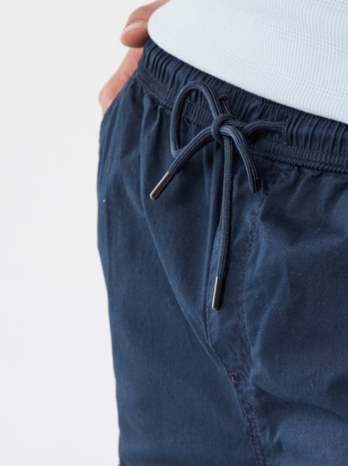 Bermuda chino em popeline com bolsos de aba - Kiabi
