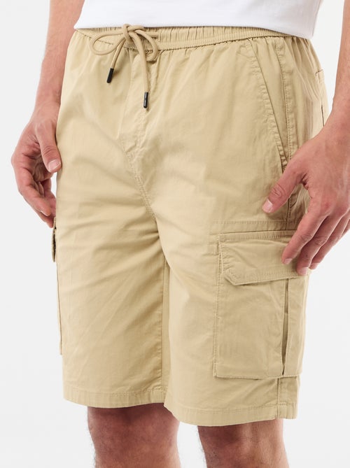 Bermuda chino em popeline com bolsos de aba - Kiabi