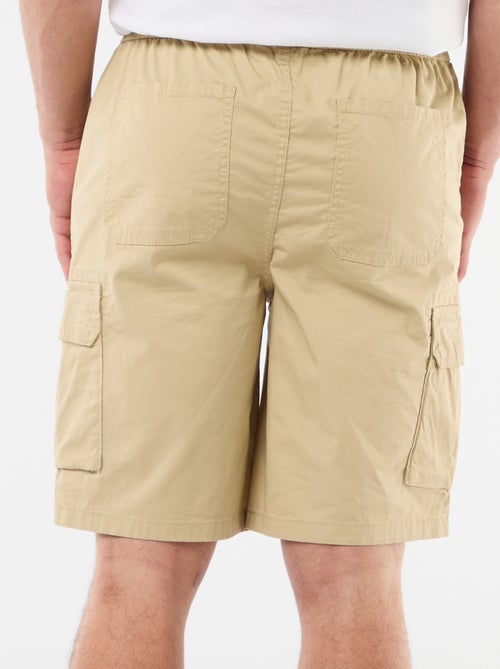 Bermuda chino em popeline com bolsos de aba - Kiabi