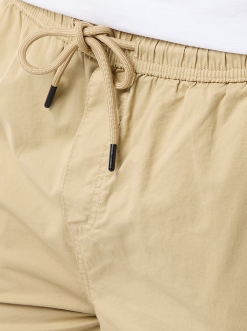 Bermuda chino em popeline com bolsos de aba - Kiabi