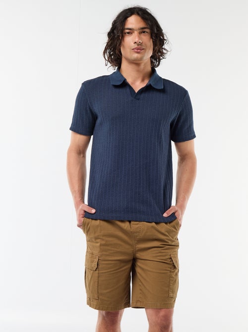 Bermuda chino em popeline com bolsos de aba - Kiabi