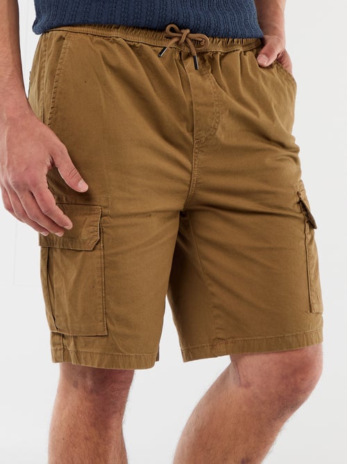 Bermuda chino em popeline com bolsos de aba - Kiabi