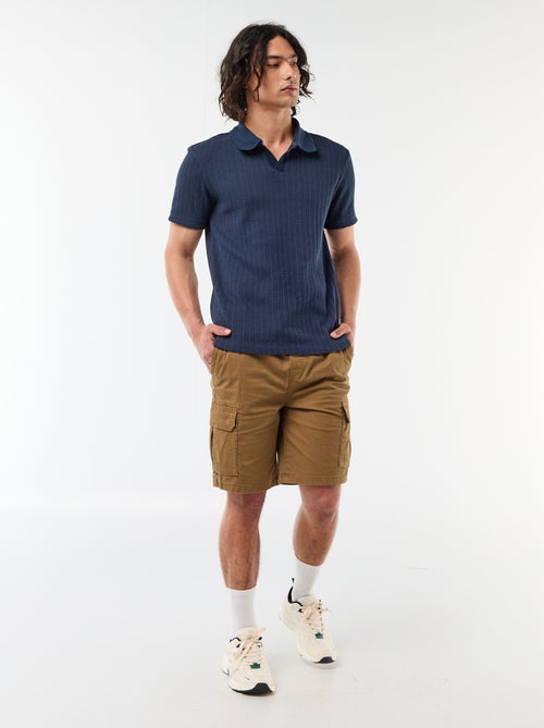 Bermuda chino em popeline com bolsos de aba - Kiabi