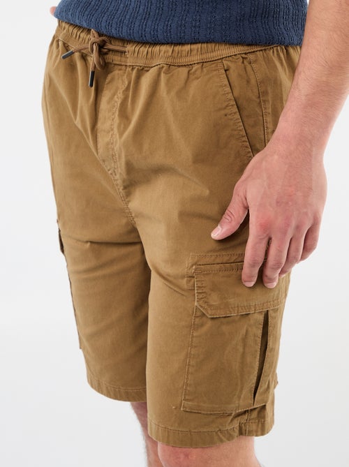 Bermuda chino em popeline com bolsos de aba - Kiabi
