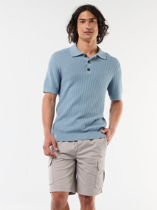 Bermuda chino em popeline com bolsos de aba - Kiabi
