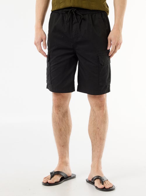 Bermuda chino em popeline com bolsos de aba - Kiabi