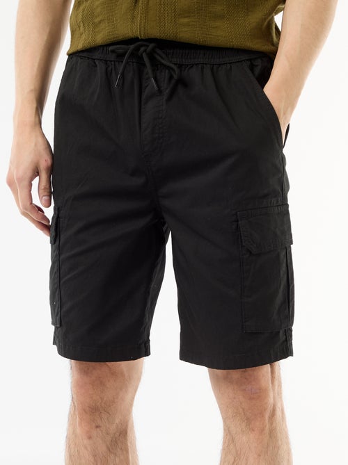 Bermuda chino em popeline com bolsos de aba - Kiabi