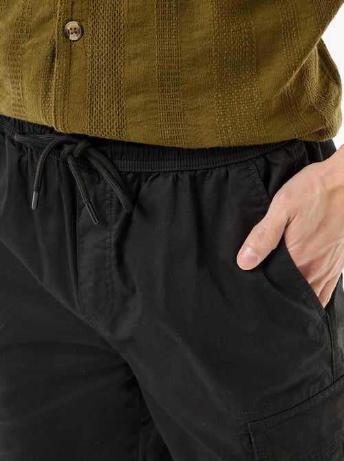 Bermuda chino em popeline com bolsos de aba - Kiabi