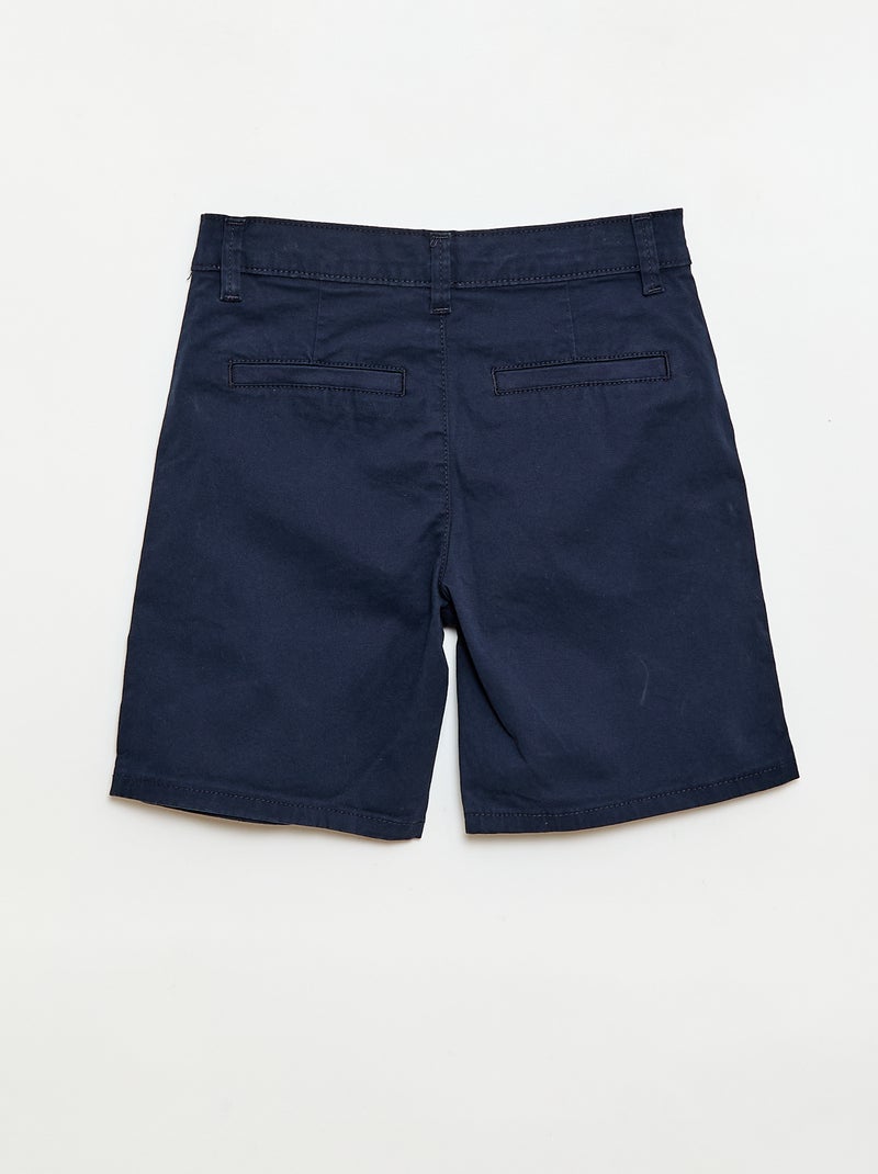 Bermuda chino em sarja Azul - Kiabi