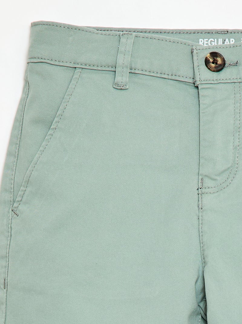 Bermuda chino em sarja Azul - Kiabi
