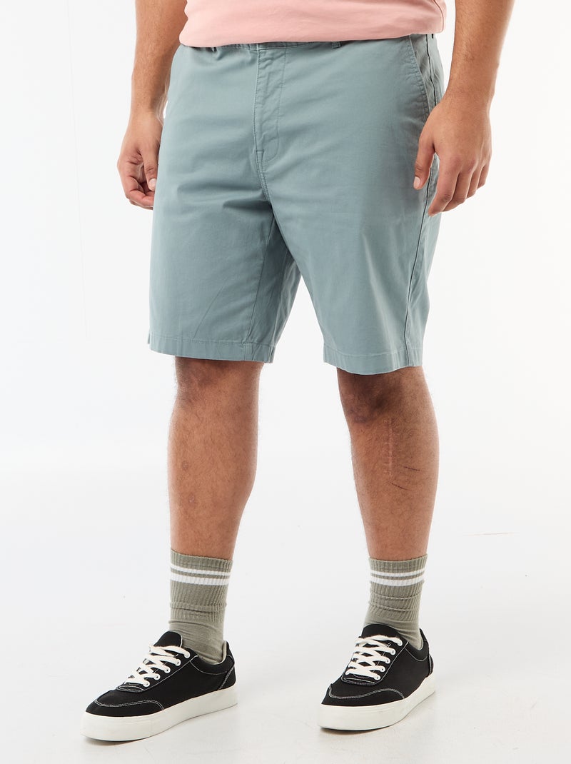 Bermuda chino em sarja Azul - Kiabi