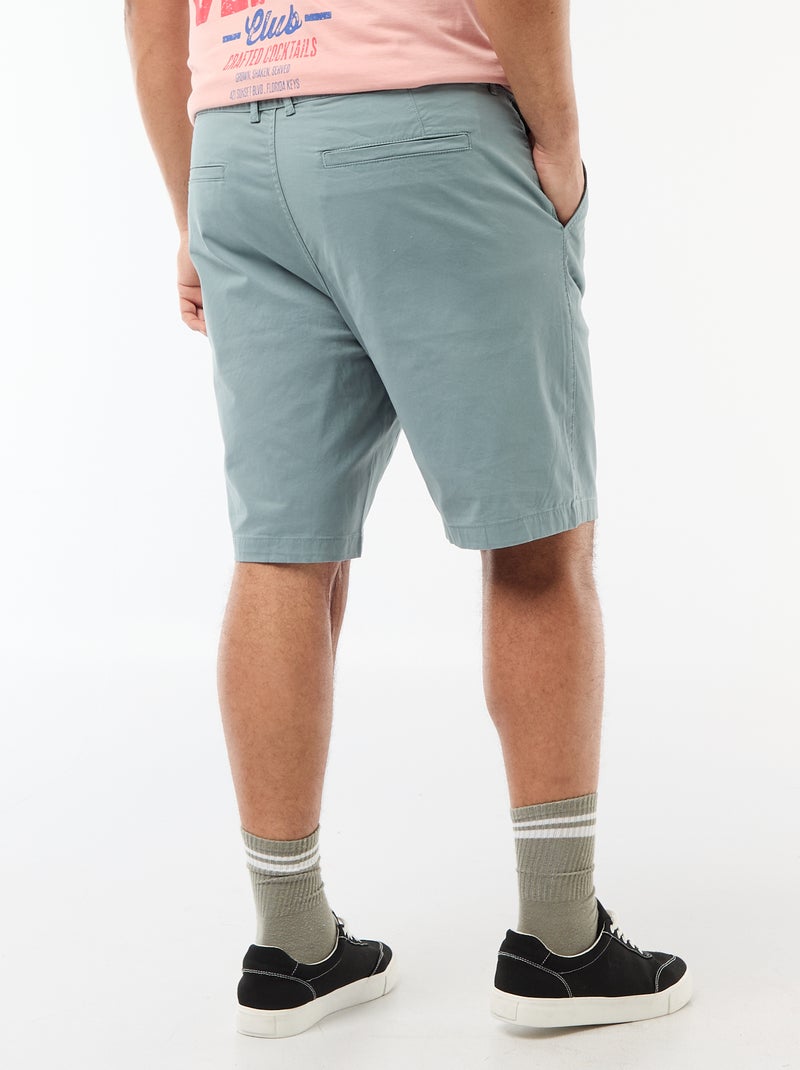 Bermuda chino em sarja Azul - Kiabi