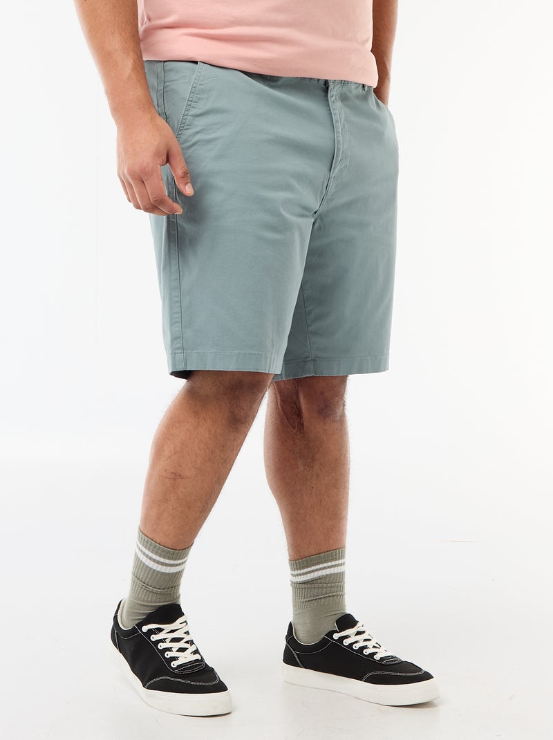 Bermuda chino em sarja Azul - Kiabi