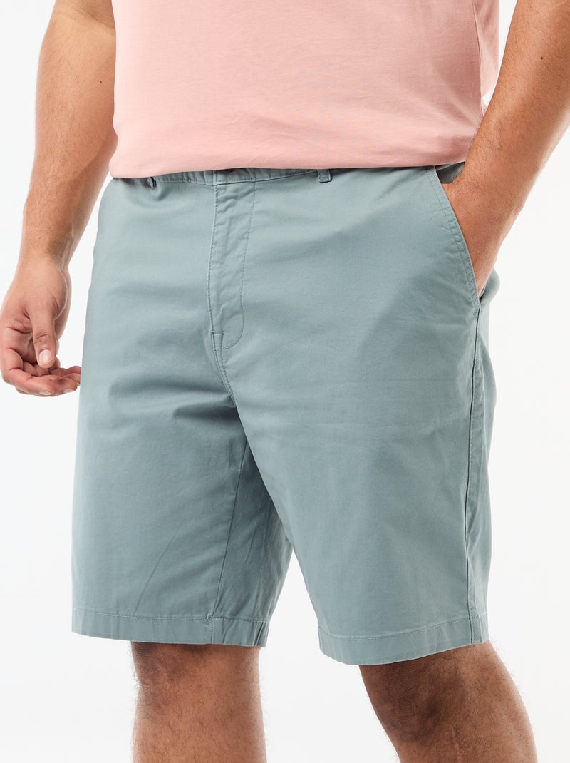 Bermuda chino em sarja Azul - Kiabi