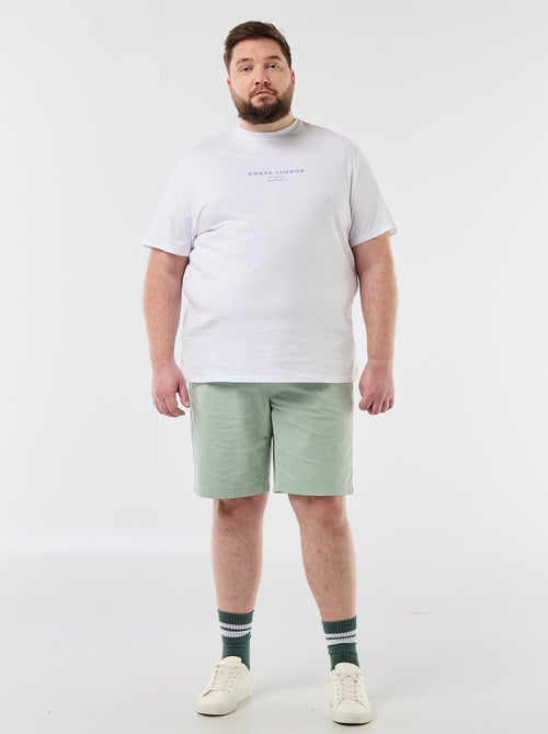 Bermuda chino em sarja - Kiabi