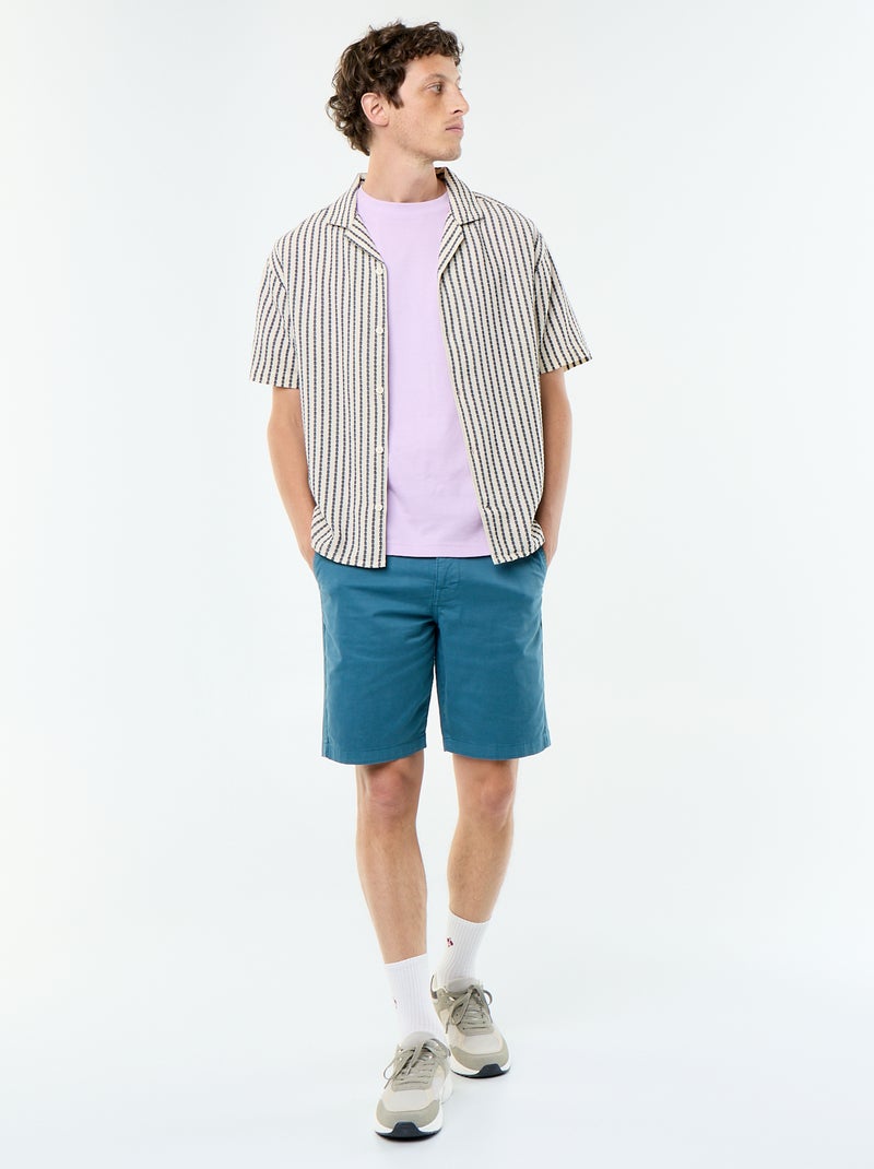 Bermuda chino lisa Azul - Kiabi