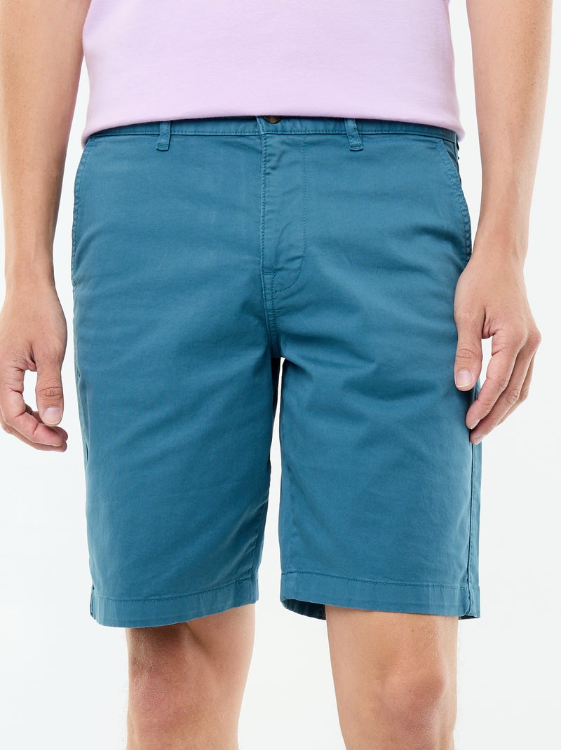 Bermuda chino lisa Azul - Kiabi
