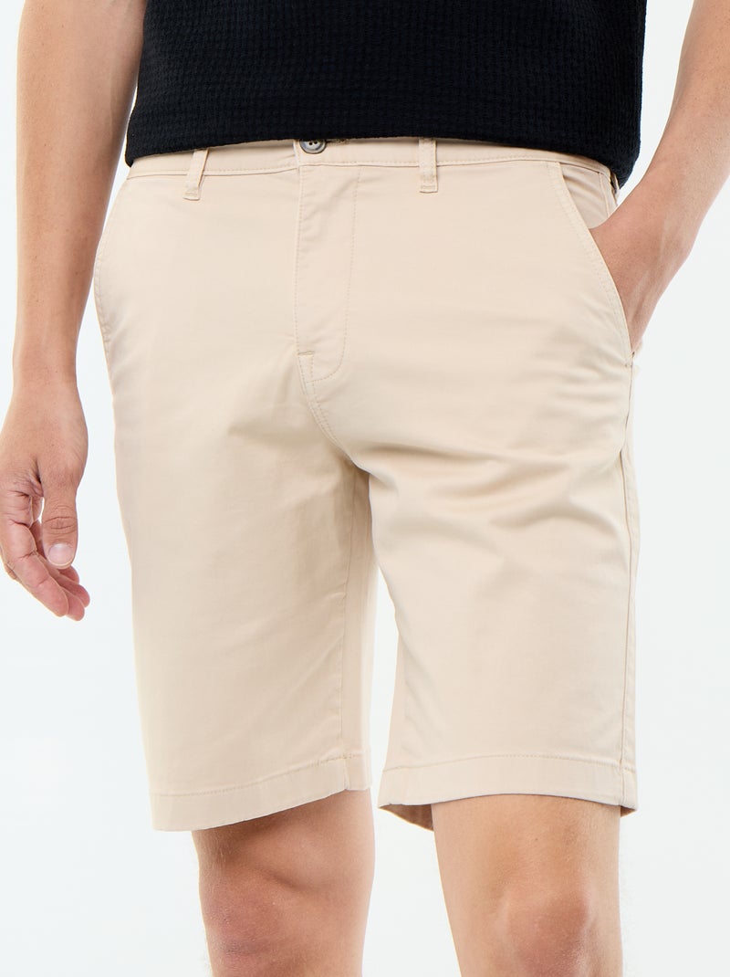 Bermuda chino lisa Bege - Kiabi