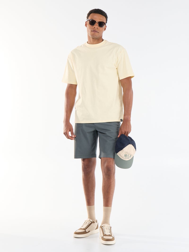 Bermuda chino lisa Verde - Kiabi