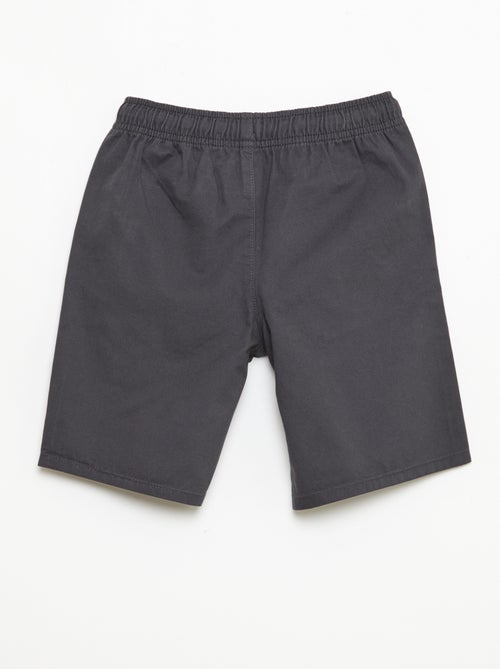 Bermuda chino liso com cordões de ajuste - Kiabi