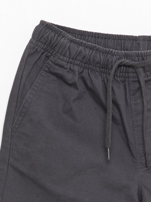 Bermuda chino liso com cordões de ajuste - Kiabi