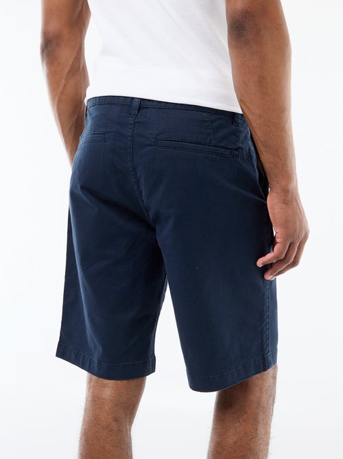 Bermuda chino liso em sarja - Kiabi