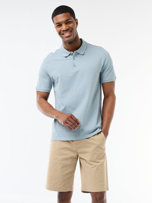 Bermuda chino liso em sarja - Kiabi