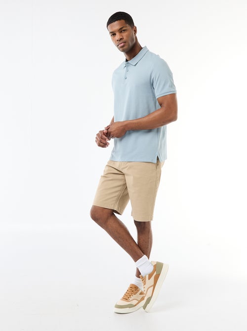 Bermuda chino liso em sarja - Kiabi