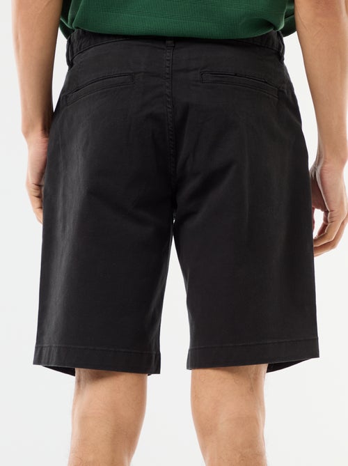 Bermuda chino liso em sarja - Kiabi
