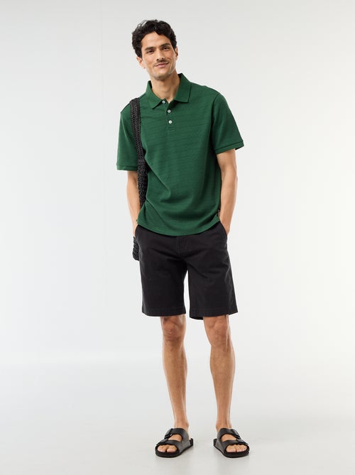 Bermuda chino liso em sarja - Kiabi