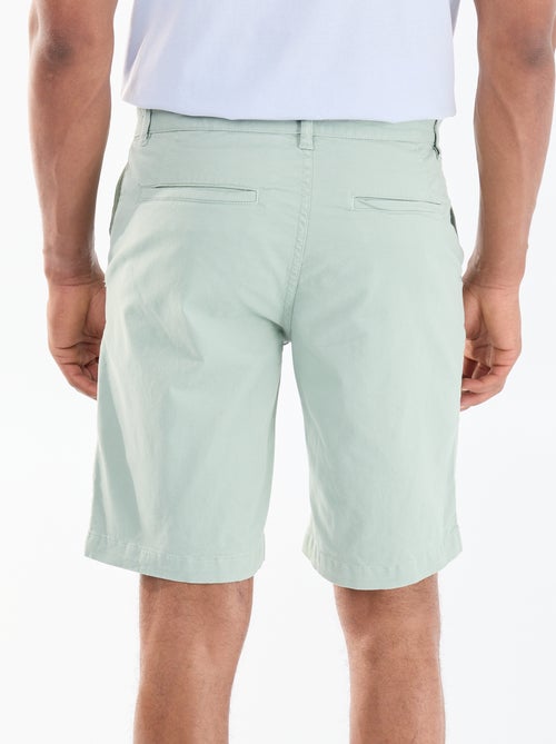 Bermuda chino liso em sarja - Kiabi