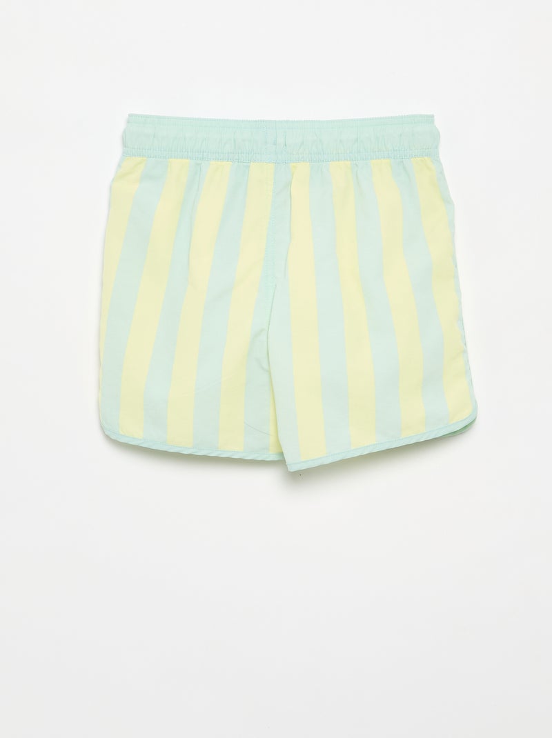 Bermuda de banho às riscas Amarelo - Kiabi