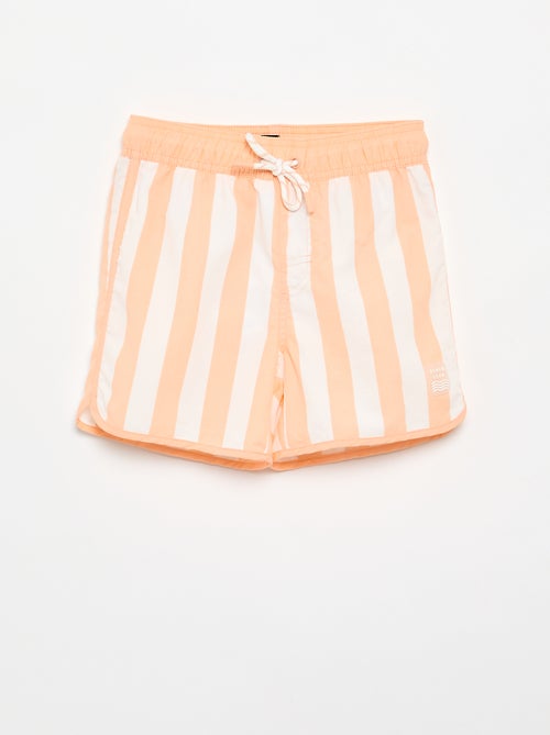 Bermuda de banho às riscas - Kiabi