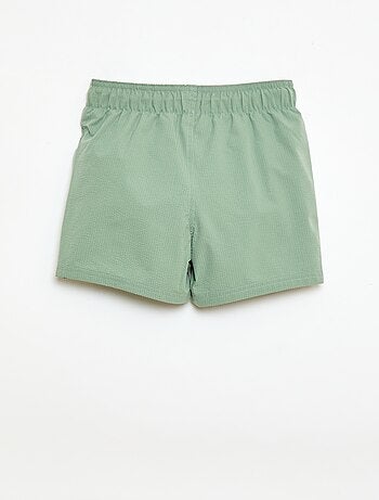 Bermuda de banho com efeito waffle