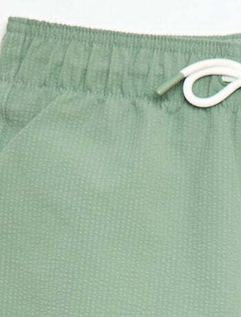 Bermuda de banho com efeito waffle