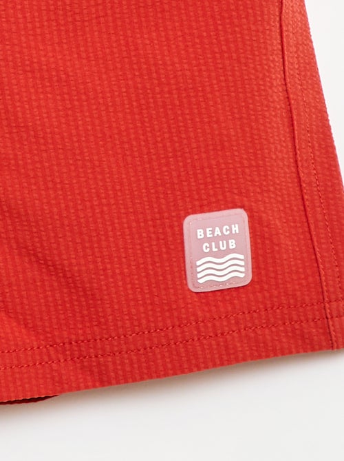 Bermuda de banho com efeito waffle - Kiabi