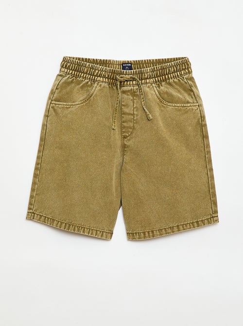 Bermuda de corte reto com cintura elástica - Kiabi
