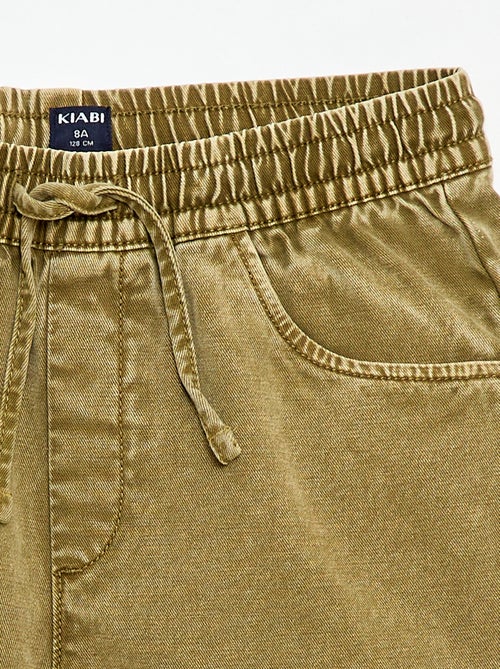 Bermuda de corte reto com cintura elástica - Kiabi