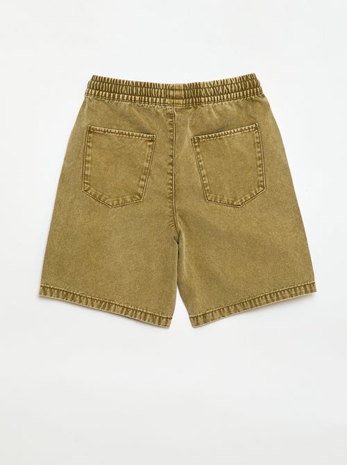 Bermuda de corte reto com cintura elástica - Kiabi