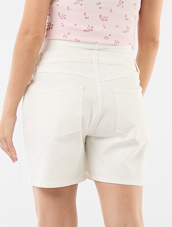 Bermuda de ganga de cintura alta de maternidade