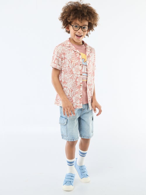 Bermuda de ganga multibolsos - Kiabi