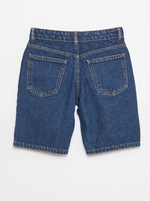 Bermuda de ganga slim fit stretch em algodão - Kiabi
