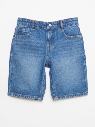 Bermuda de ganga slim fit stretch em algodão