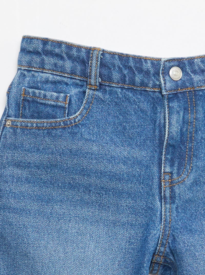 Bermuda de ganga slim fit stretch em algodão Azul - Kiabi