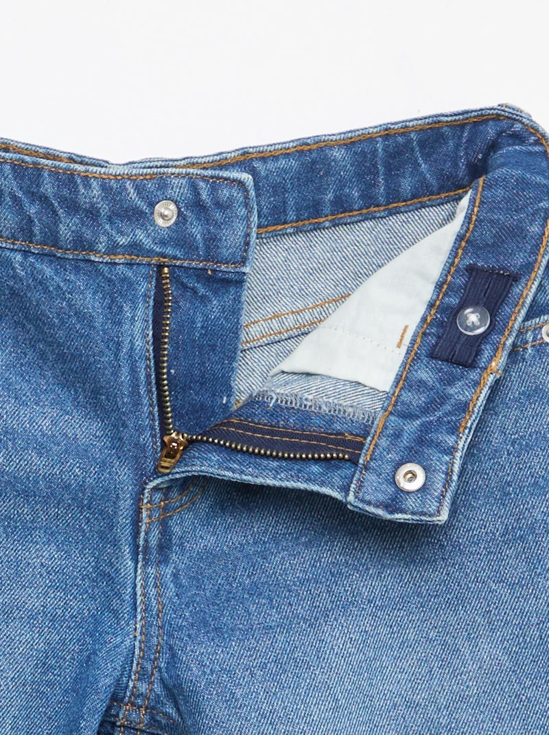 Bermuda de ganga slim fit stretch em algodão Azul - Kiabi