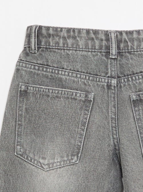 Bermuda de ganga slim fit stretch em algodão - Kiabi