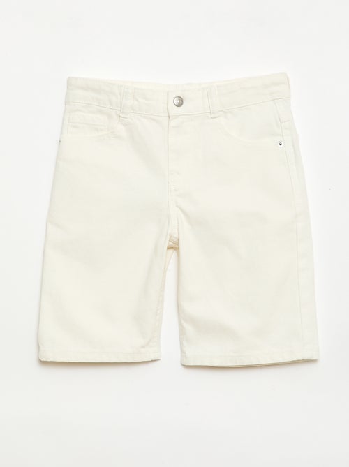 Bermuda de ganga slim fit stretch em algodão - Kiabi