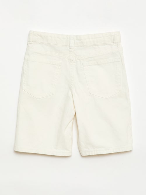 Bermuda de ganga slim fit stretch em algodão - Kiabi