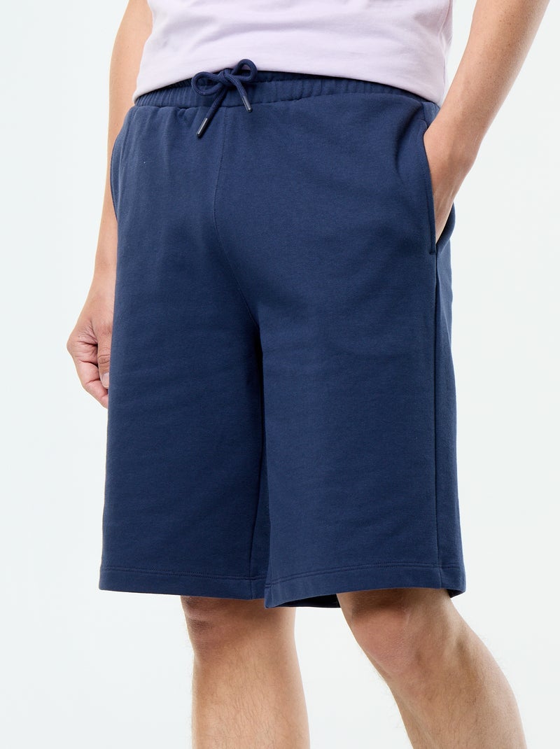 Bermuda em French Terry Azul - Kiabi
